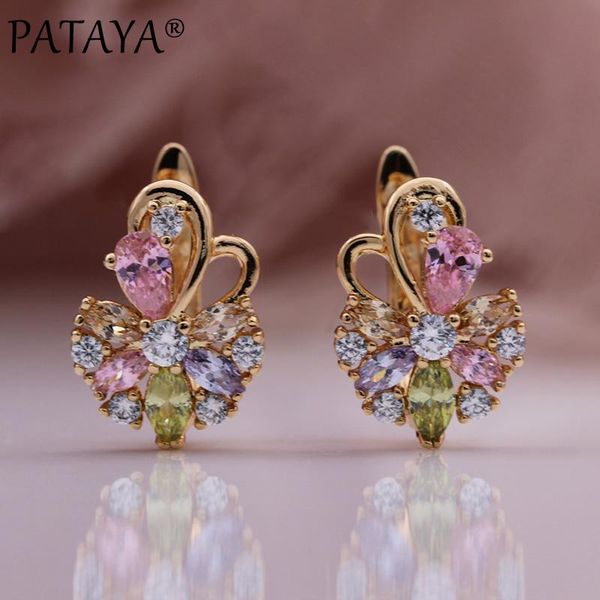 dangle & chandelier pataya pink colorful water drop natural zircon earrings 585 rose gold women fashion jewelry party cute metal, Silver 
dangle & chandelier pataya pink colorful water drop natural zircon earrings 585 rose gold women fashion jewelry party cute metal, Silver