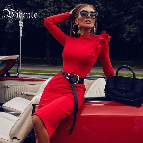 trendy ruffles design long sleeves celebrity party club bandage knee length dress 210520, Black;gray
trendy ruffles design long sleeves celebrity party club bandage knee length dress 210520, Black;gray