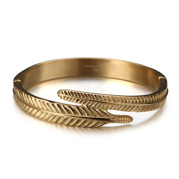 bangles bracelet fashion personality willow leaf 316l stainless steel men's titanium temperament neutral, Black
bangles bracelet fashion personality willow leaf 316l stainless steel men's titanium temperament neutral, Black
