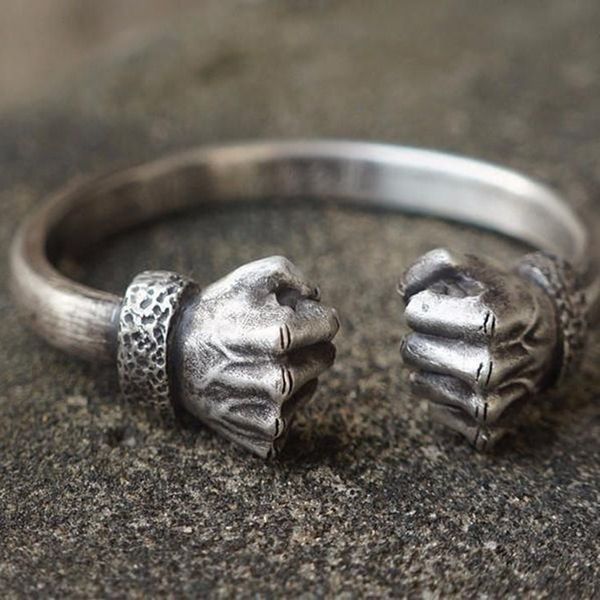 men's antique silver color creative fist bracelet for men bangle male holiday party gift fine jewelry, Golden;silver
men's antique silver color creative fist bracelet for men bangle male holiday party gift fine jewelry, Golden;silver
