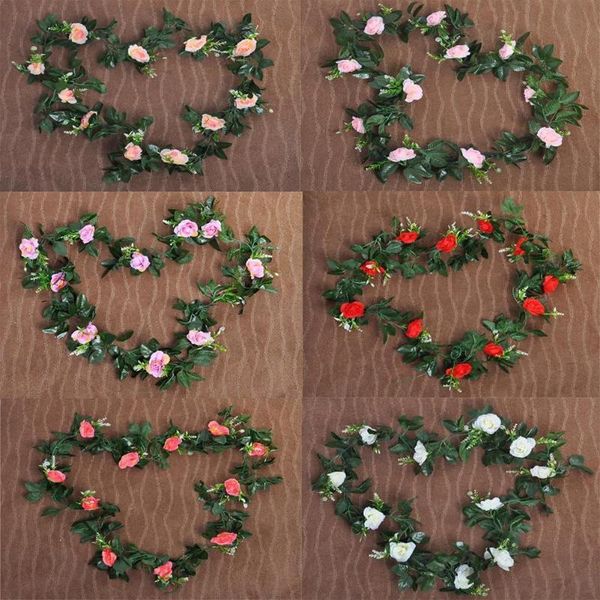 decorative flowers & wreaths 2.4m silk artificial rose vine hanging for wall rattan romantic wedding fake plants ivy decor decoration garlan
decorative flowers & wreaths 2.4m silk artificial rose vine hanging for wall rattan romantic wedding fake plants ivy decor decoration garlan