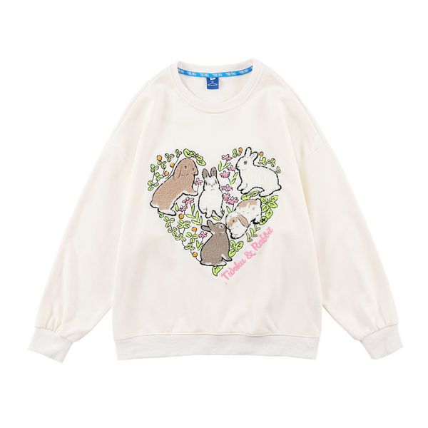 sweatshirts cartoon embroidered hoodless sweater mens street trend loose round neck long sleeve fashion brand couple pullover hoodie, Black
sweatshirts cartoon embroidered hoodless sweater mens street trend loose round neck long sleeve fashion brand couple pullover hoodie, Black
