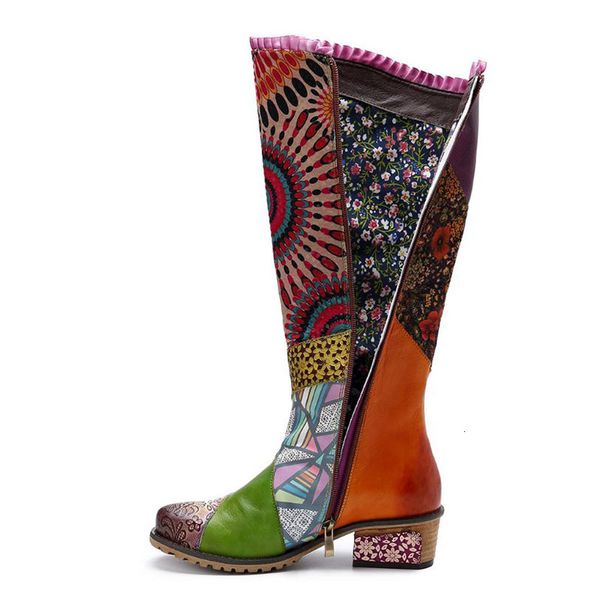 boots tuyoki ethnic style genuine leather women's stitching fashion print knee high casual women shoes size 37-42 uhn6, Black
boots tuyoki ethnic style genuine leather women's stitching fashion print knee high casual women shoes size 37-42 uhn6, Black