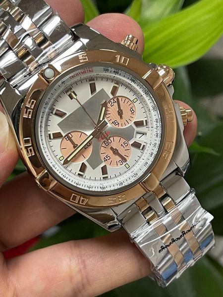 wristwatches quartz chronograph men's watch sapphire rose gold stainless steel blue black rotating bezel, Slivery;brown
wristwatches quartz chronograph men's watch sapphire rose gold stainless steel blue black rotating bezel, Slivery;brown