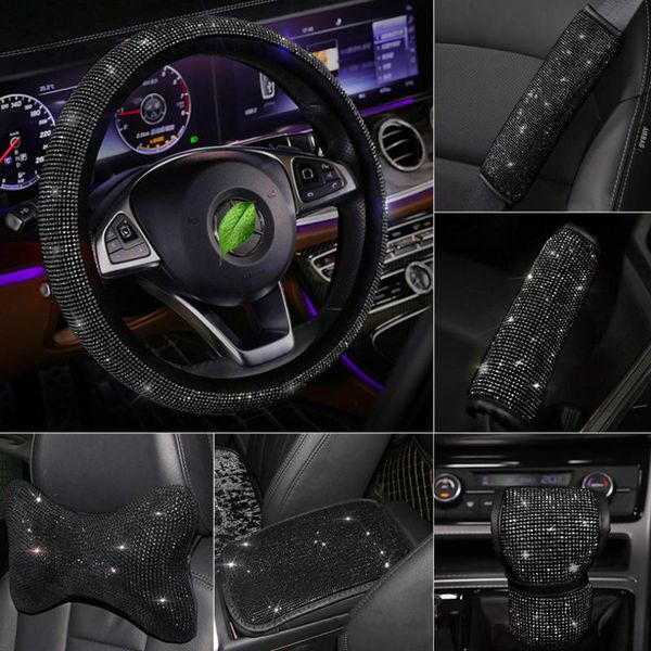interior decorations black rhinestones steering wheel cover crystal car seat belt pad armrest lady auto accessories women
interior decorations black rhinestones steering wheel cover crystal car seat belt pad armrest lady auto accessories women