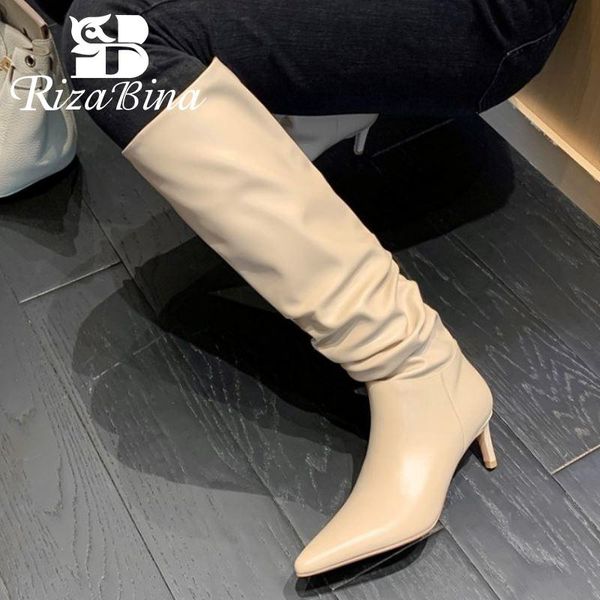 boots rizabina size 33-40 real leather women shoes knee high thin heels slip on fashion winter autumn female footwear, Black
boots rizabina size 33-40 real leather women shoes knee high thin heels slip on fashion winter autumn female footwear, Black