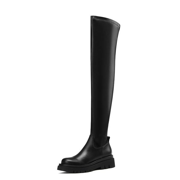 boots elastic thigh high weges heels side zipper over-the-knee round toe microfiber platform party night club women shoes, Black
boots elastic thigh high weges heels side zipper over-the-knee round toe microfiber platform party night club women shoes, Black
