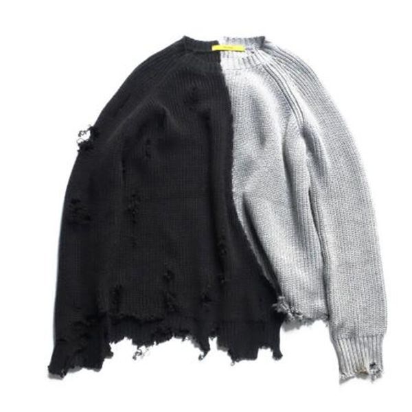 men's sweaters torn mesh sweater for men and women, casual japanese couples 11t5, White;black
men's sweaters torn mesh sweater for men and women, casual japanese couples 11t5, White;black