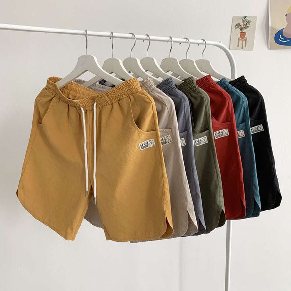 men's shorts shorts casual capris solid color summer breathable loose label split beach youth men's pants, White;black
men's shorts shorts casual capris solid color summer breathable loose label split beach youth men's pants, White;black