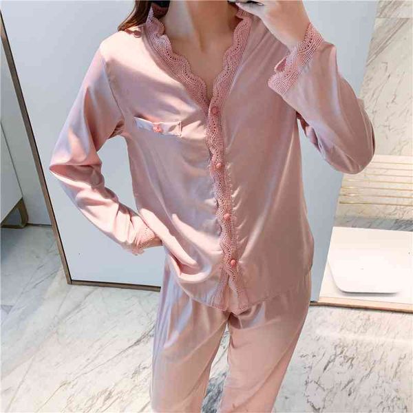 women's sleepwear 2pcs pajamas suit women loose casual intimate lingerie spring autumn sleep set v-neck lace trim home clothing l8, Black;red
women's sleepwear 2pcs pajamas suit women loose casual intimate lingerie spring autumn sleep set v-neck lace trim home clothing l8, Black;red