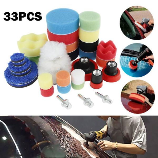 care products 33pcs car polishing pad kit sponge foam buffing pads wool buffer m14 drill adapter waxing accessories
care products 33pcs car polishing pad kit sponge foam buffing pads wool buffer m14 drill adapter waxing accessories