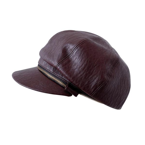 berets hat for women pu leather beret solid color zipper dual-use octagonal, Blue;gray
berets hat for women pu leather beret solid color zipper dual-use octagonal, Blue;gray