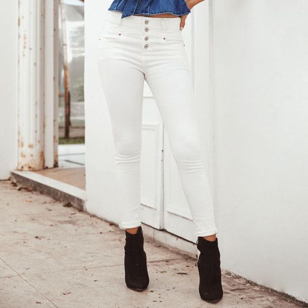 women's jeans european and american fashion stretch denim slim fit pants casual high waist skinny woman, Blue
women's jeans european and american fashion stretch denim slim fit pants casual high waist skinny woman, Blue
