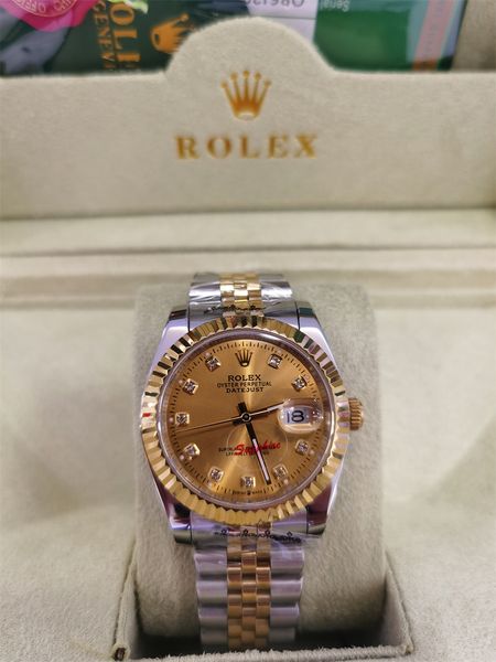 with original box datejust 36mm 41mm watch diamond dial bezel 126234 a2813 automatic mens watches steel two tone gold jubilee bracelet woman, Slivery;brown
with original box datejust 36mm 41mm watch diamond dial bezel 126234 a2813 automatic mens watches steel two tone gold jubilee bracelet woman, Slivery;brown