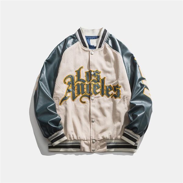 women's jackets student embroidery baseball jacket women men stitching couple coat bomber boyfriend style hip hop street autumn, Black;brown 
women's jackets student embroidery baseball jacket women men stitching couple coat bomber boyfriend style hip hop street autumn, Black;brown