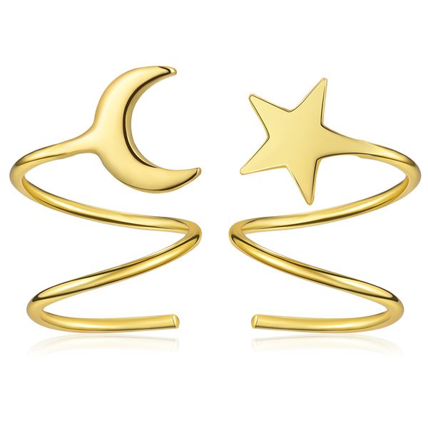 stylever real 925 sterling silver 18k gold cubic zirconia moon star asymmetry wrap stud earrings for women gift fashion jewelry, Golden;silver
stylever real 925 sterling silver 18k gold cubic zirconia moon star asymmetry wrap stud earrings for women gift fashion jewelry, Golden;silver