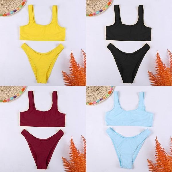 one-piece suits 2021 beachwear high waist bikinis bikini set women summer beach brazilian swimsuit solid sling quality swimwear
one-piece suits 2021 beachwear high waist bikinis bikini set women summer beach brazilian swimsuit solid sling quality swimwear