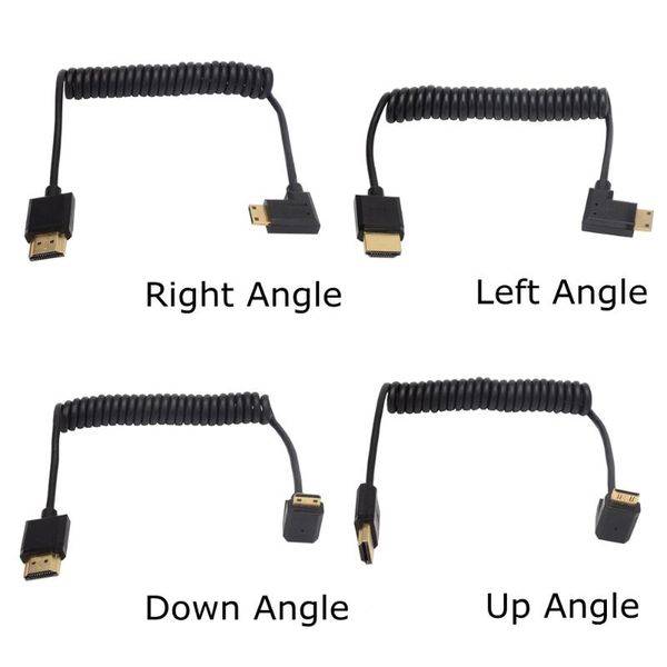 2.0 -compatible spring extension cable 90° elbow mini hd coiled thin flexible 4k for camera projector audio cables & connectors
2.0 -compatible spring extension cable 90° elbow mini hd coiled thin flexible 4k for camera projector audio cables & connectors