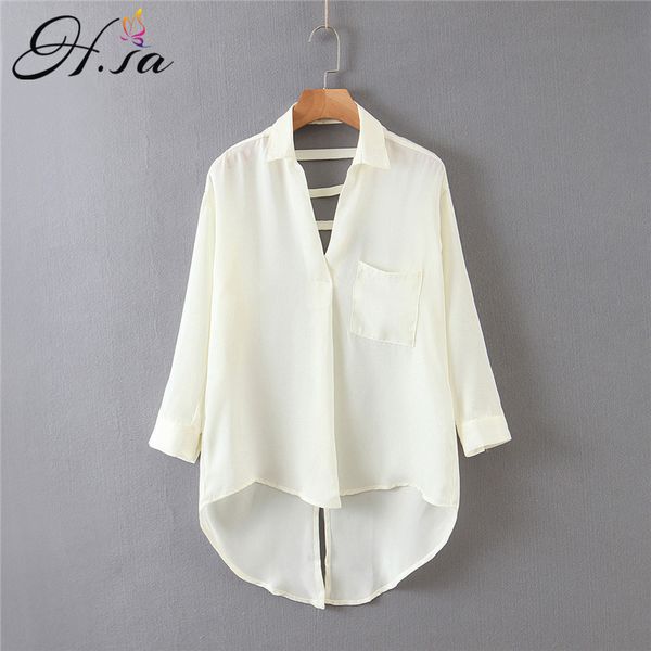 h.sa women backless solid blouse turn down collar korean long sleeve arrival chic striped vintage female shirt cute 210417, White
h.sa women backless solid blouse turn down collar korean long sleeve arrival chic striped vintage female shirt cute 210417, White