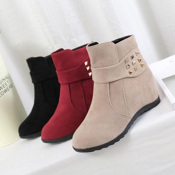 ladies autumn and winter suede boots in the thick bottom of increase student women's non-slip flat shoes botas, Black
ladies autumn and winter suede boots in the thick bottom of increase student women's non-slip flat shoes botas, Black