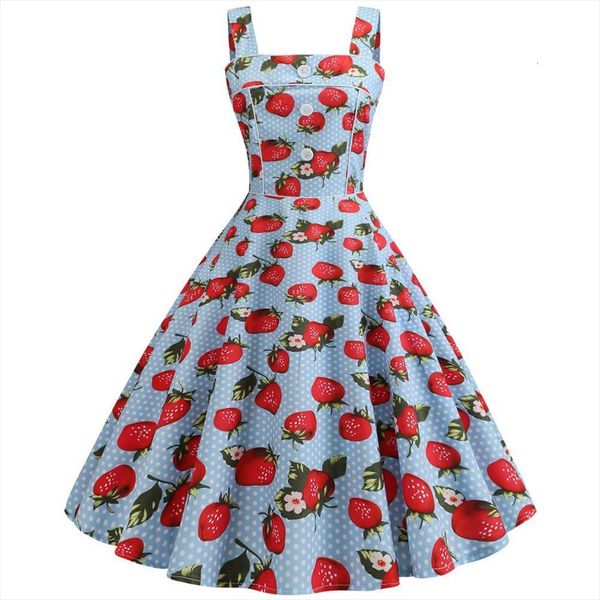 strawberry print strapless womens camis summer dresses robe vintage pinup party rockabilly dress vestido casual beach, White
strawberry print strapless womens camis summer dresses robe vintage pinup party rockabilly dress vestido casual beach, White