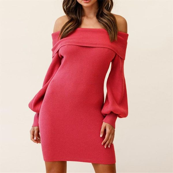 casual dresses ladies elegant fashion knitted package hip strapless lantern sleeve dress autumn and winter slim off shoulder ribbing, Black;gray
casual dresses ladies elegant fashion knitted package hip strapless lantern sleeve dress autumn and winter slim off shoulder ribbing, Black;gray