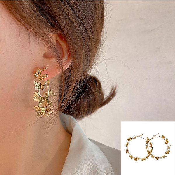 hoop & huggie women earring ear decoration butterfly exaggeration piercing big circle earrings golden drop dangle jewelry gifts, Golden;silver
hoop & huggie women earring ear decoration butterfly exaggeration piercing big circle earrings golden drop dangle jewelry gifts, Golden;silver