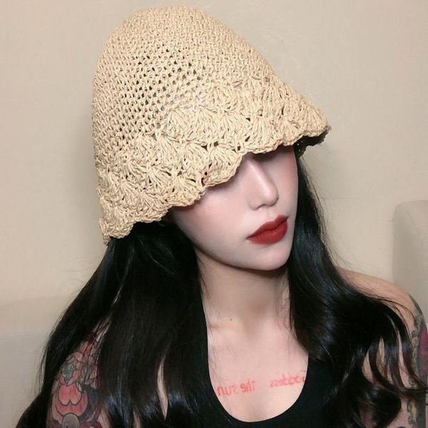 wide brim hats hat female korean version summer sun visor bell online celebrity fisherman japanese basin bucket fresh straw, Blue;gray
wide brim hats hat female korean version summer sun visor bell online celebrity fisherman japanese basin bucket fresh straw, Blue;gray