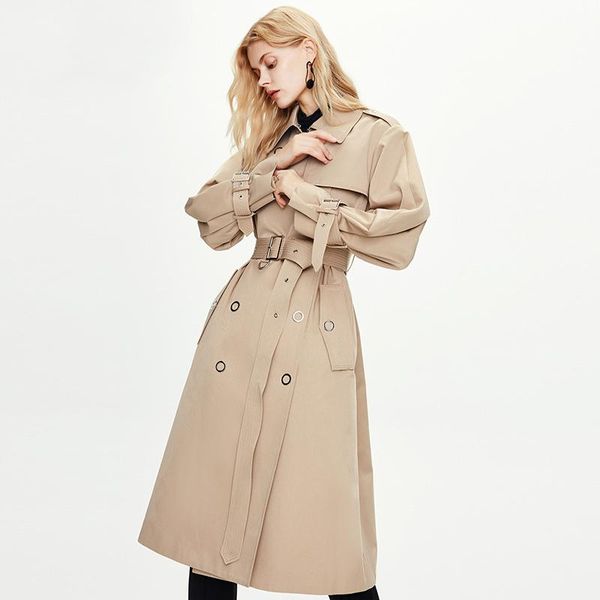 women's trench coats 2021 coat with belt turn down collar drouble breasted women long femme casaco abrigo streetwear, Tan;black
women's trench coats 2021 coat with belt turn down collar drouble breasted women long femme casaco abrigo streetwear, Tan;black