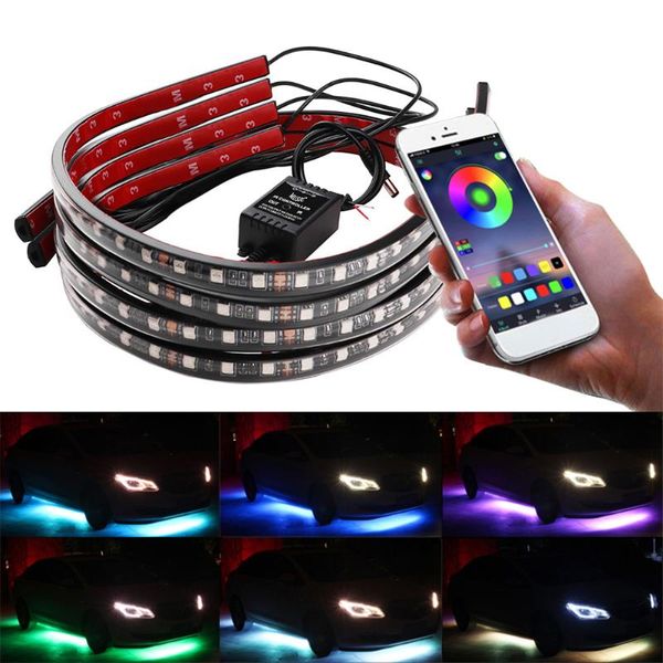 4pcs 12v ip65 bluetooth app control rgb led strip under car 60 90cm tube underglow underbody system neon light ship drop interior&external l
4pcs 12v ip65 bluetooth app control rgb led strip under car 60 90cm tube underglow underbody system neon light ship drop interior&external l