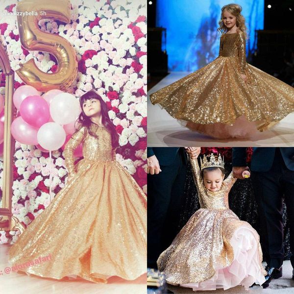gold flower girl dresses a line sequined jewel neck long sleeve shinny girls pageant dress custom luxury birthday party gowns, White;blue
gold flower girl dresses a line sequined jewel neck long sleeve shinny girls pageant dress custom luxury birthday party gowns, White;blue