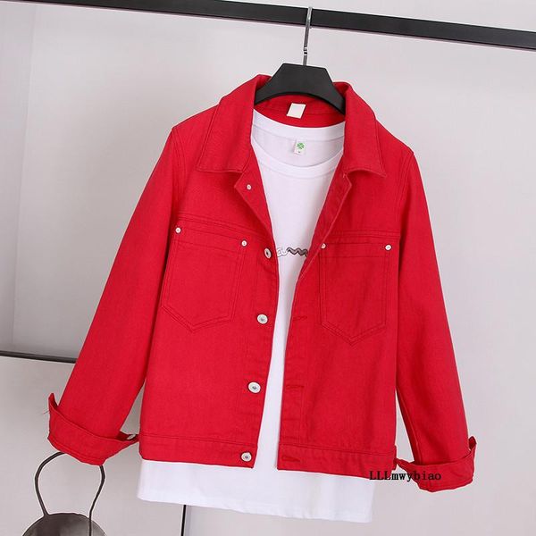 women's jackets plus size jeans jacket women 2021 spring autumn simple sweet single-breasted loose woman denim jaqueta feminina z406, Black;brown
women's jackets plus size jeans jacket women 2021 spring autumn simple sweet single-breasted loose woman denim jaqueta feminina z406, Black;brown
