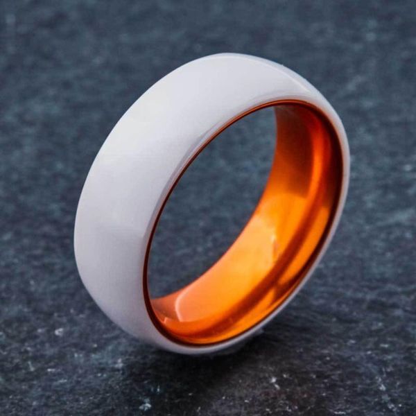 wedding rings soul men 8mm white ceramic for women boy unique design orange color inside size 7-13, Slivery;golden
wedding rings soul men 8mm white ceramic for women boy unique design orange color inside size 7-13, Slivery;golden