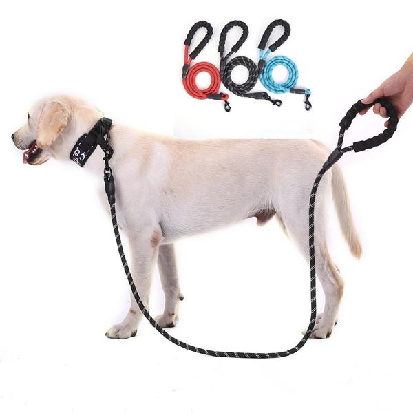 dog collars & leashes 1.5m pet supplies reflective multi-color round rope leash, comfortable handle for large dogs
dog collars & leashes 1.5m pet supplies reflective multi-color round rope leash, comfortable handle for large dogs