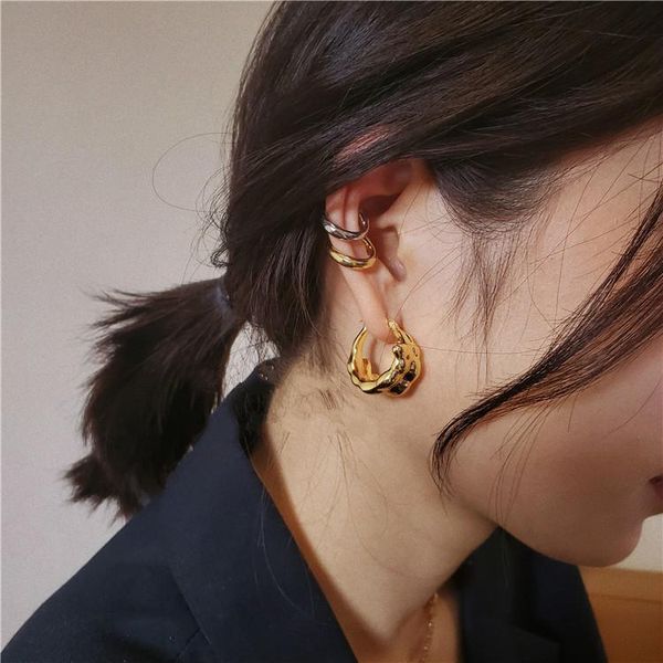 clip-on & screw back arrive gold color earrings without piercing round ear cuff minimalist cartilage clip for women simple jewelry, Silver
clip-on & screw back arrive gold color earrings without piercing round ear cuff minimalist cartilage clip for women simple jewelry, Silver