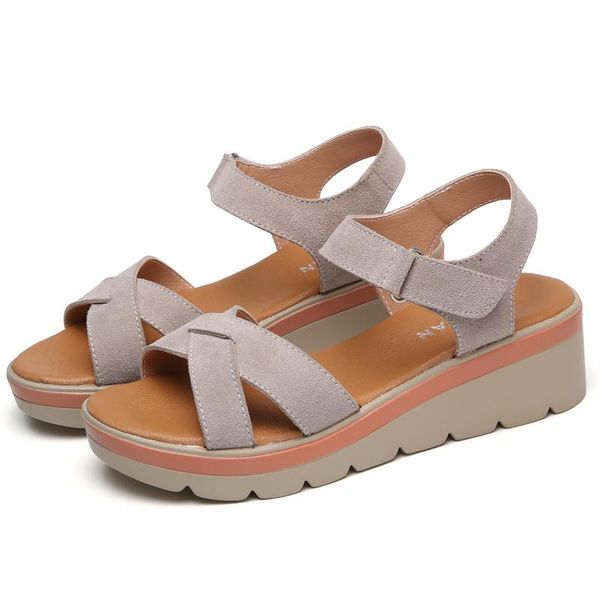 dress shoes leather platform sandals summer ladies suede women's fashion wild slippers footwear, Black
dress shoes leather platform sandals summer ladies suede women's fashion wild slippers footwear, Black