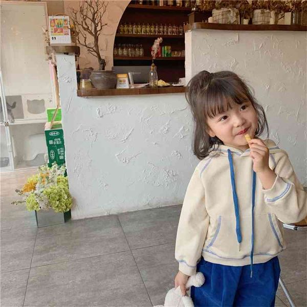 2021 spring new children's cotton hooded sweater short long sleeve girls' neutral style simple fashionable sweater, White
2021 spring new children's cotton hooded sweater short long sleeve girls' neutral style simple fashionable sweater, White