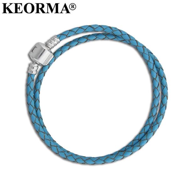 tennis keorma european charm wrap bracelet triple loop blue & red white black double braided leather with snap clasp km285, Golden;silver
tennis keorma european charm wrap bracelet triple loop blue & red white black double braided leather with snap clasp km285, Golden;silver