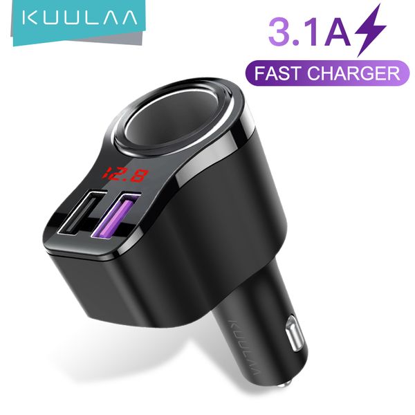kuulaa dual usb digital display cigarette lighter 3.1a fast charging adapter charger for xiaomi iphone pd car charge
kuulaa dual usb digital display cigarette lighter 3.1a fast charging adapter charger for xiaomi iphone pd car charge