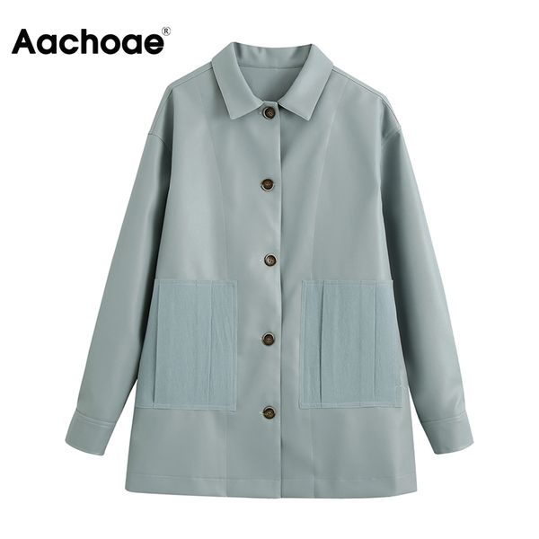 aachoae solid fashion pu faux leather shirt jacket women turn down collar loose coat female long sleeve streetwear jackets 210413, Black
aachoae solid fashion pu faux leather shirt jacket women turn down collar loose coat female long sleeve streetwear jackets 210413, Black