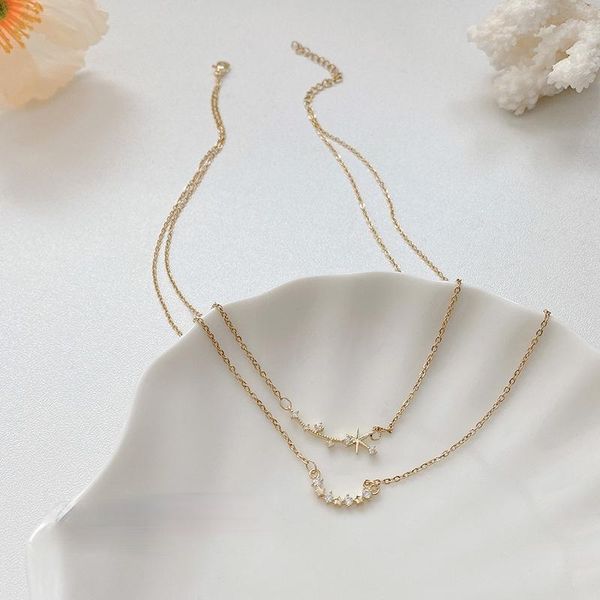 pendant necklaces vsnow korean fashion double layer star rhinestone necklace for women girl delicate gold stainless steel jewelry, Silver
pendant necklaces vsnow korean fashion double layer star rhinestone necklace for women girl delicate gold stainless steel jewelry, Silver