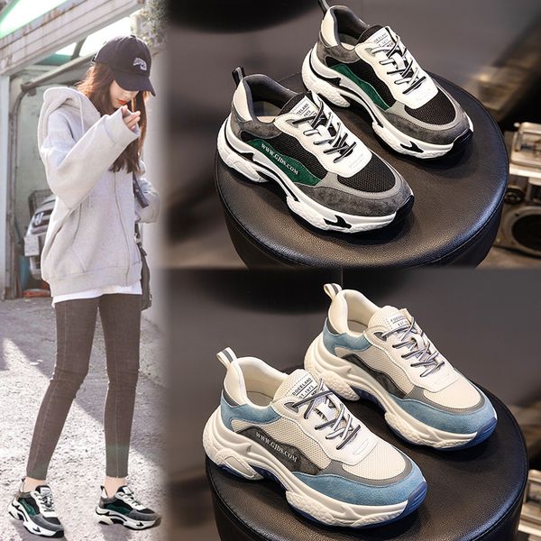 spring genuine leather women's shoes korean version versatile thick soled dad round head ins casual sneakers trend, Black;white
spring genuine leather women's shoes korean version versatile thick soled dad round head ins casual sneakers trend, Black;white