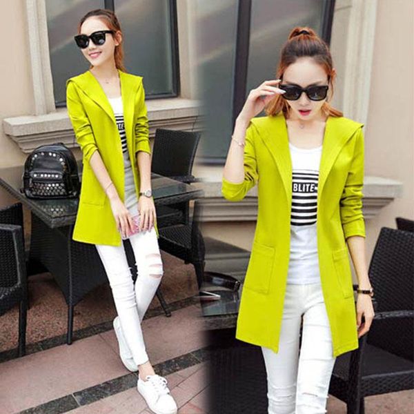 spring and autumn slim long sleeve casual jacket women's products mid-length thin windbreaker trend wool & blends, Black
spring and autumn slim long sleeve casual jacket women's products mid-length thin windbreaker trend wool & blends, Black