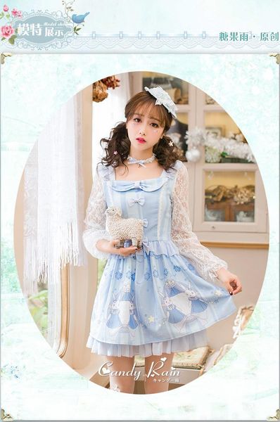 casual dresses princess sweet lolita dress candy rain japanese printed embroidery slim with long sleeves c22ab7004, Black;gray
casual dresses princess sweet lolita dress candy rain japanese printed embroidery slim with long sleeves c22ab7004, Black;gray
