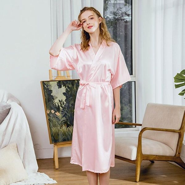 women's sleepwear autumn women silk satin long wedding bride bridesmaid robe kimono bath bathrobe casual home wear, Black;red
women's sleepwear autumn women silk satin long wedding bride bridesmaid robe kimono bath bathrobe casual home wear, Black;red