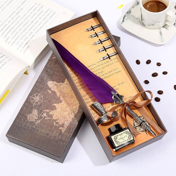 design feather pen stationery set retro style office writing tools holiday exquisite gift students fountain pens
design feather pen stationery set retro style office writing tools holiday exquisite gift students fountain pens