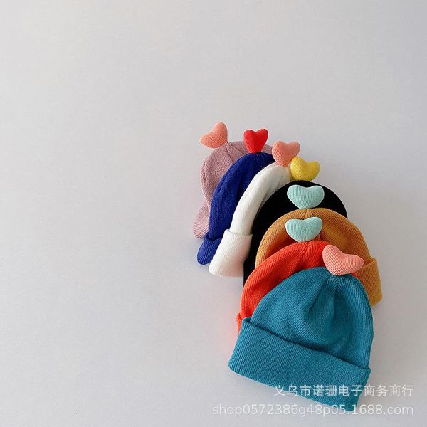 caps & hats children's knitted hat korea solid color little love baby curling pullover fashion wool, Yellow
caps & hats children's knitted hat korea solid color little love baby curling pullover fashion wool, Yellow