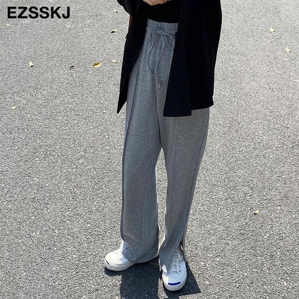 women's pants & capris 2021 split side woman trousers female staight tracksuit loose long sweatpants, Black;white
women's pants & capris 2021 split side woman trousers female staight tracksuit loose long sweatpants, Black;white