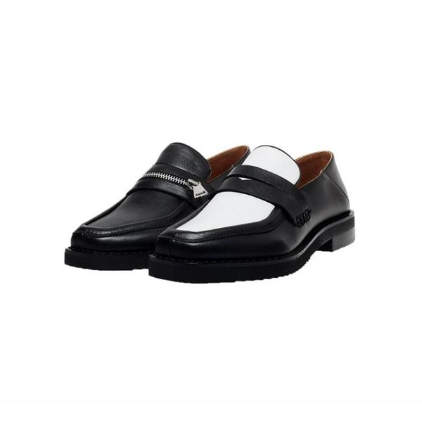 dress shoes 2021 spring england vintage genuine leather women metal zipper mixed color single pumps casual, Black
dress shoes 2021 spring england vintage genuine leather women metal zipper mixed color single pumps casual, Black