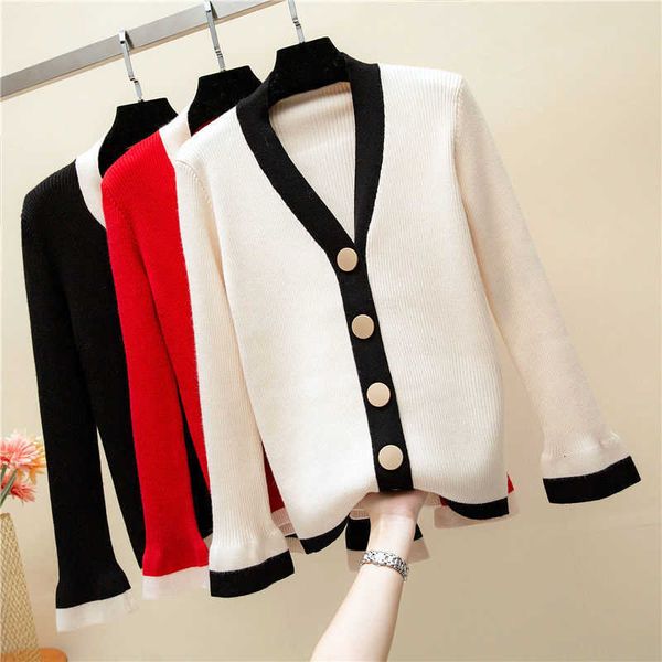 women's sweaters patchwork knitted autumn winter clothes women jumper pull femme female casual streetwear sweater cardigan cr7j, White;black
women's sweaters patchwork knitted autumn winter clothes women jumper pull femme female casual streetwear sweater cardigan cr7j, White;black